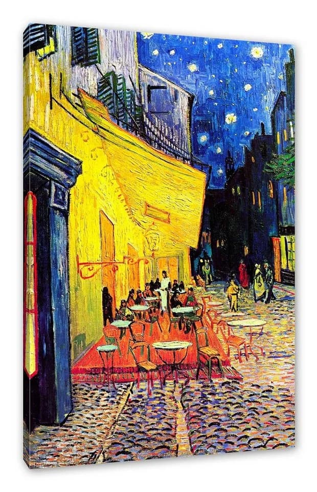 Pixxprint Leinwandbild Vincent Van Gogh Nachtcafé Bunt - Bild 2