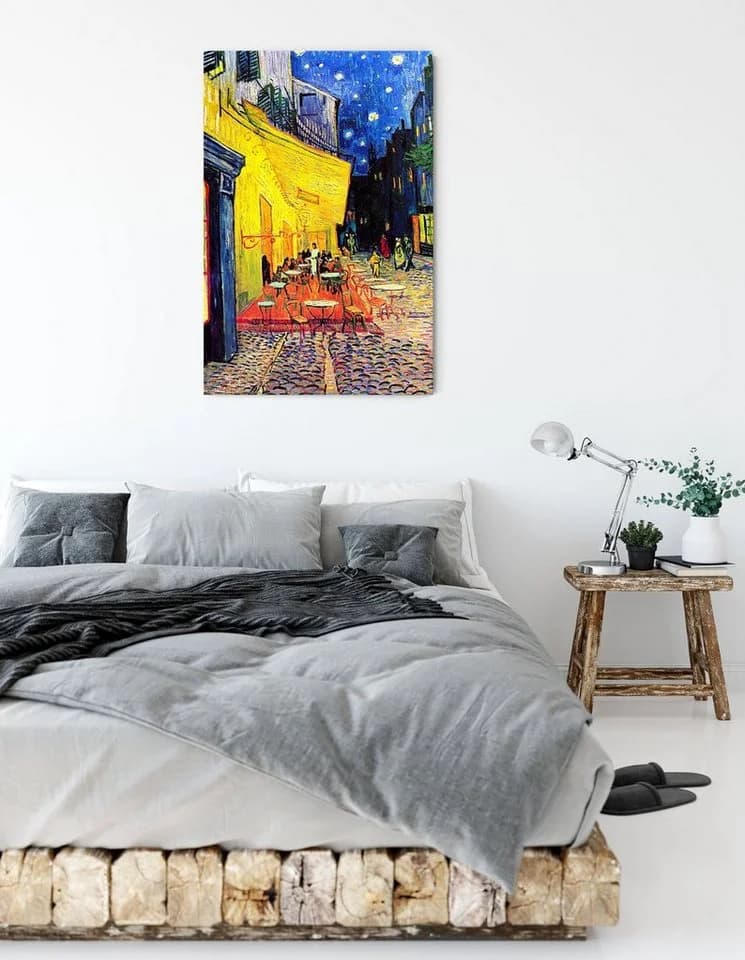 Pixxprint Leinwandbild Vincent Van Gogh Nachtcafé Bunt - Bild 3