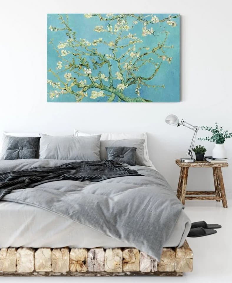 Pixxprint Leinwandbild Vincent Van Gogh Mandelbaumzweige Bunt - Bild 3