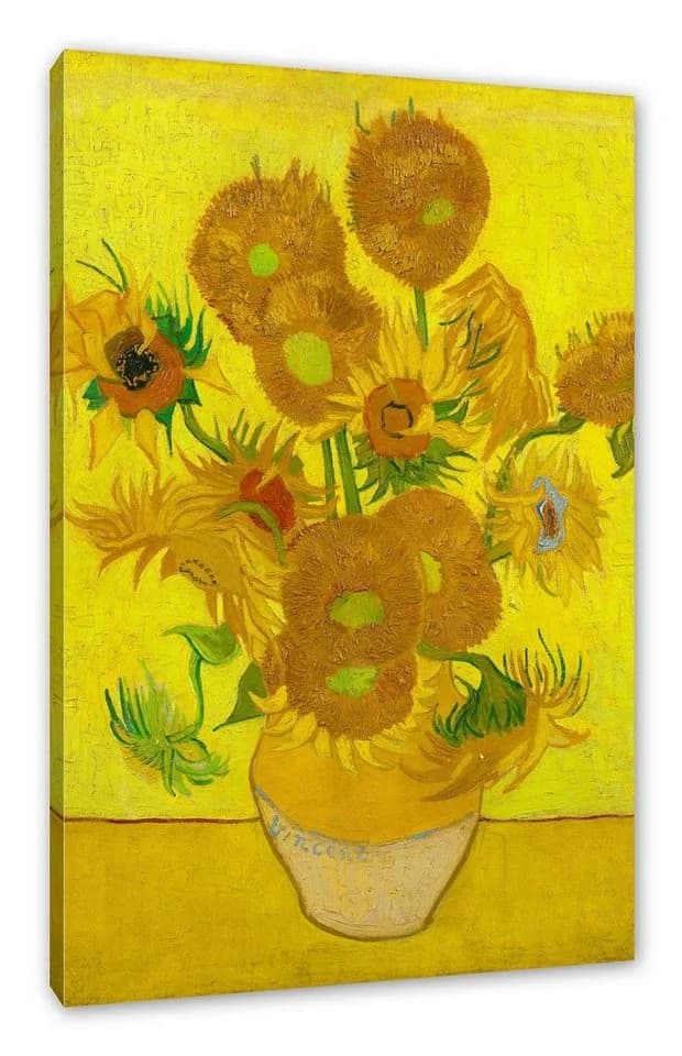 Pixxprint Leinwandbild Vincent Van Gogh Sonnenblumen II Bunt - Bild 2