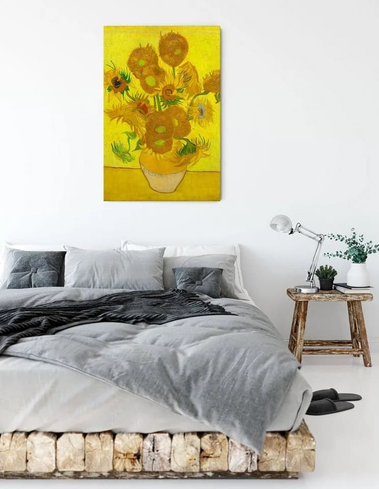 Pixxprint Leinwandbild Vincent Van Gogh Sonnenblumen II Bunt - Bild 3