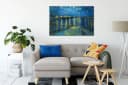 Pixxprint Leinwandbild Vincent Van Gogh Sternennacht über die Rhône Bild 1