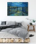 Pixxprint Leinwandbild Vincent Van Gogh Sternennacht über die Rhône Bild 3