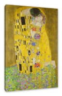 Pixxprint Leinwandbild Gustav Klimt - Der Kuss Bunt Bild 2