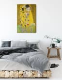 Pixxprint Leinwandbild Gustav Klimt - Der Kuss Bunt Bild 3