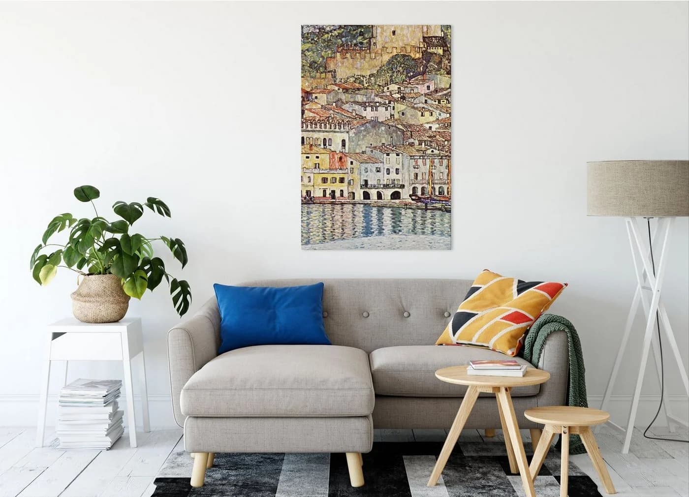 Pixxprint Leinwandbild Gustav Klimt - Malcesine am Gardasee