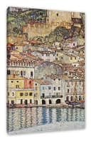 Pixxprint Leinwandbild Gustav Klimt - Malcesine am Gardasee Bild 2