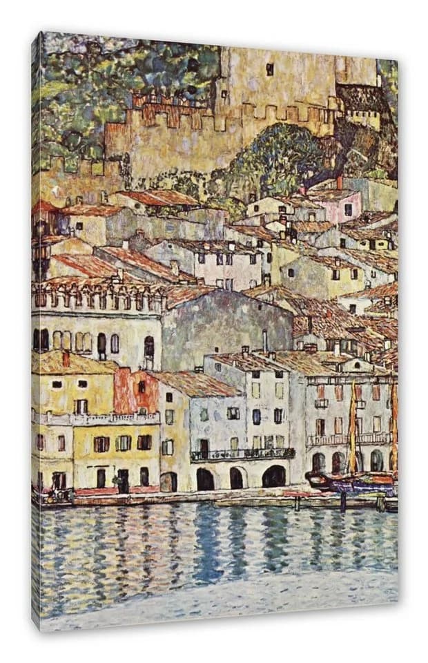Pixxprint Leinwandbild Gustav Klimt - Malcesine am Gardasee - Bild 2