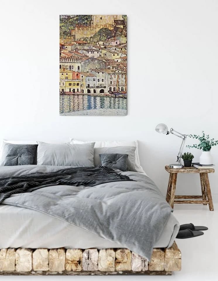 Pixxprint Leinwandbild Gustav Klimt - Malcesine am Gardasee - Bild 3