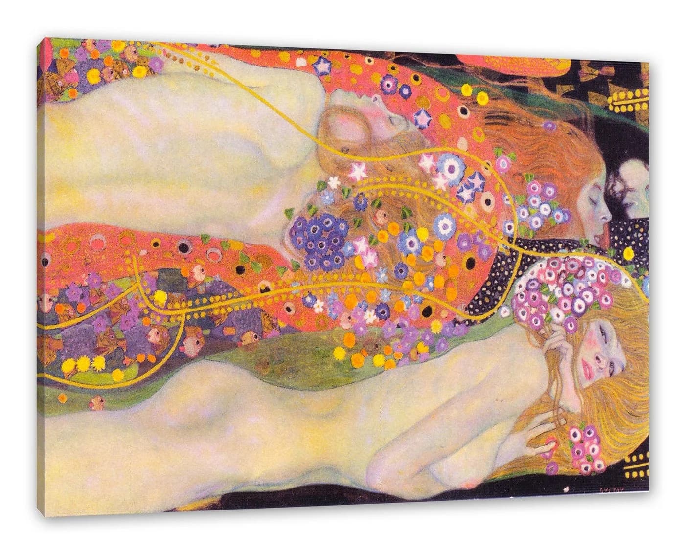 Pixxprint Leinwandbild Gustav Klimt Wasserschlangen II - Bild 2