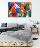 Pixxprint Leinwandbild Franz Marc Fabeltier II Pferd Bunt Bild 3
