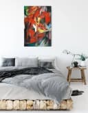 Pixxprint Leinwandbild Franz Marc - Füchse, Leinwandbild fertig bespannt, inkl. Zackenaufhänger Bild 3