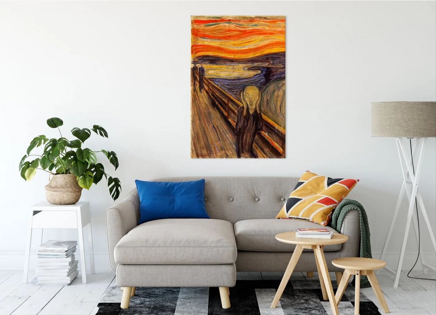 Pixxprint Leinwandbild Edvard Munch - Der Schrei I