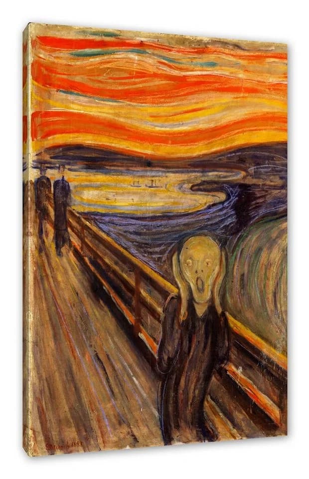 Pixxprint Leinwandbild Edvard Munch - Der Schrei I - Bild 2