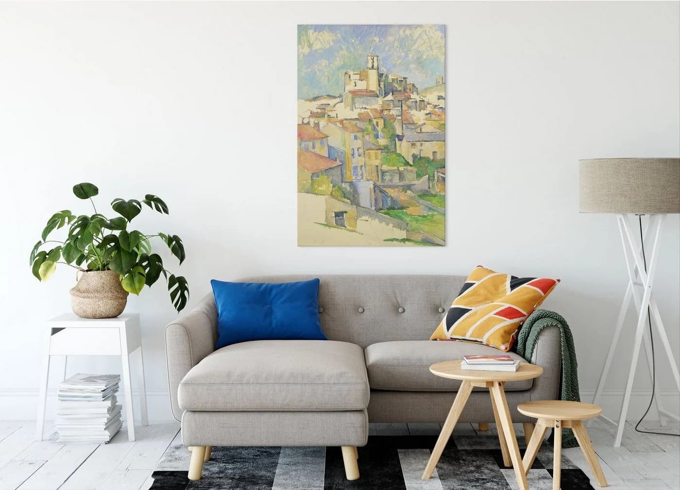 Pixxprint Leinwandbild Paul Cézanne Gardanne Bunt