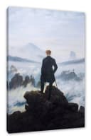 Pixxprint Leinwandbild Caspar David Friedrich Wanderer über dem Nebelmeer Bild 2