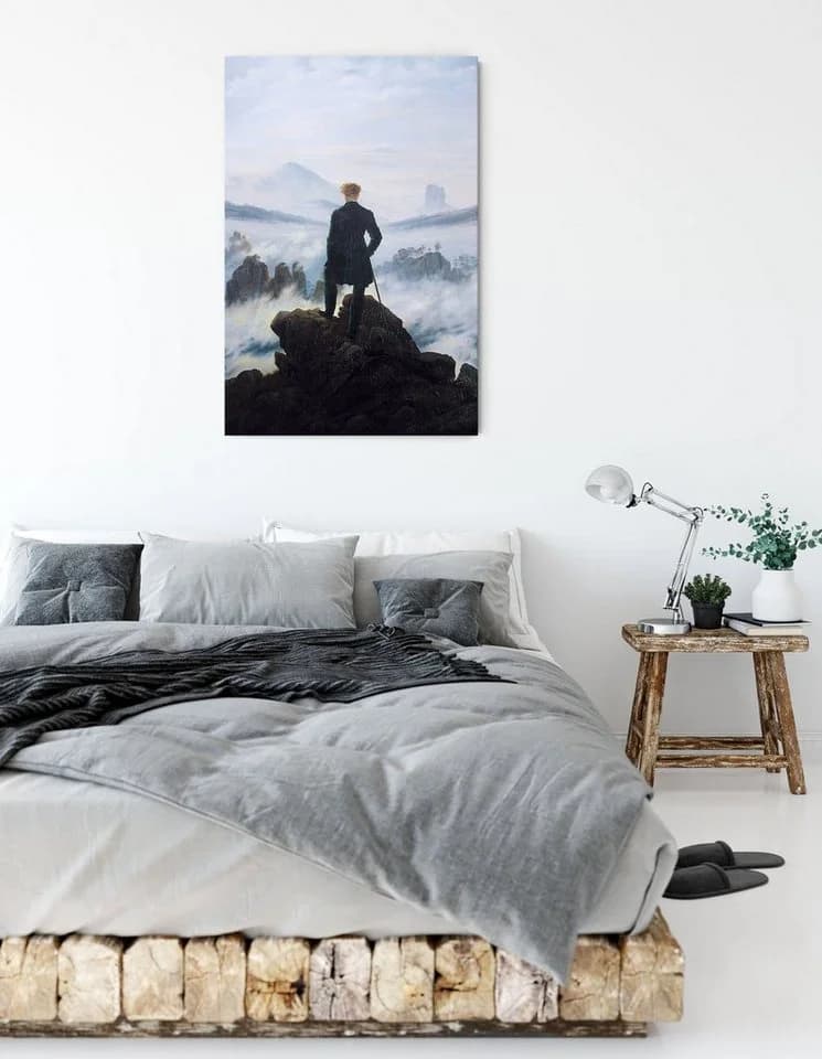 Pixxprint Leinwandbild Caspar David Friedrich Wanderer über dem Nebelmeer - Bild 3