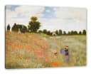 Pixxprint Leinwandbild Claude Monet Mohnfeld II Bunt Bild 2
