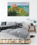 Pixxprint Leinwandbild Claude Monet Fischer-Häuschen in Varengeville Bild 3