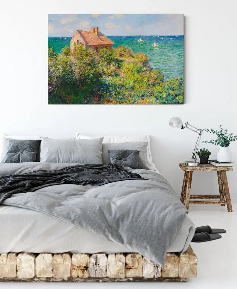 Pixxprint Leinwandbild Claude Monet Fischer-Häuschen in Varengeville - Bild 3