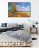 Pixxprint Leinwandbild Claude Monet Mohnfeld im Sommer Bild 3