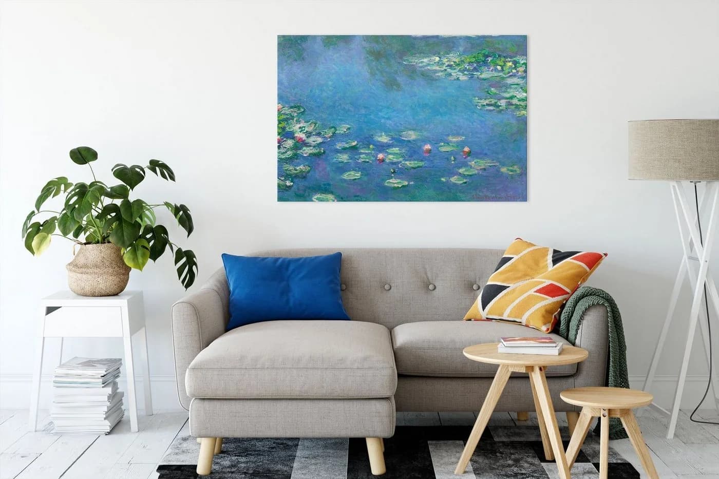 Pixxprint Leinwandbild Claude Monet - Seerosen III