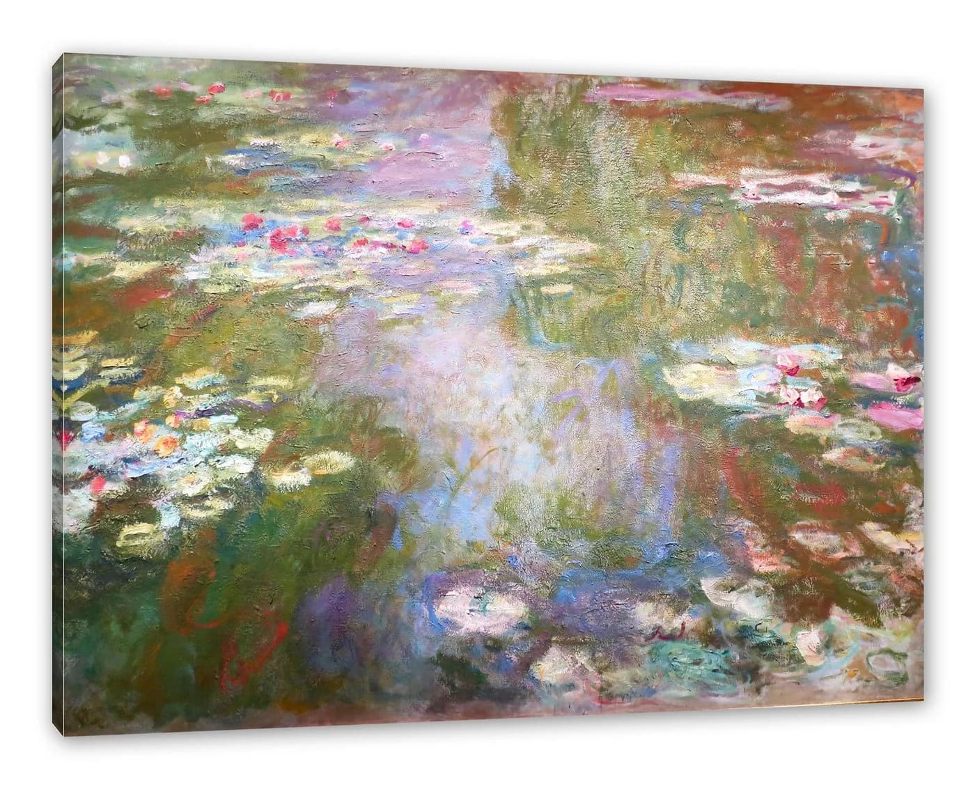 Pixxprint Leinwandbild Claude Monet Seerosenteich Bunt - Bild 2