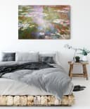Pixxprint Leinwandbild Claude Monet Seerosenteich Bunt Bild 3