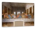 Pixxprint Leinwandbild Leonardo da Vinci Das letzte Abendmahl Bunt Bild 2