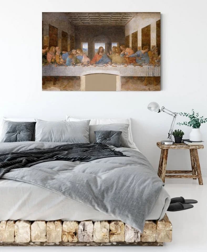 Pixxprint Leinwandbild Leonardo da Vinci Das letzte Abendmahl Bunt - Bild 3