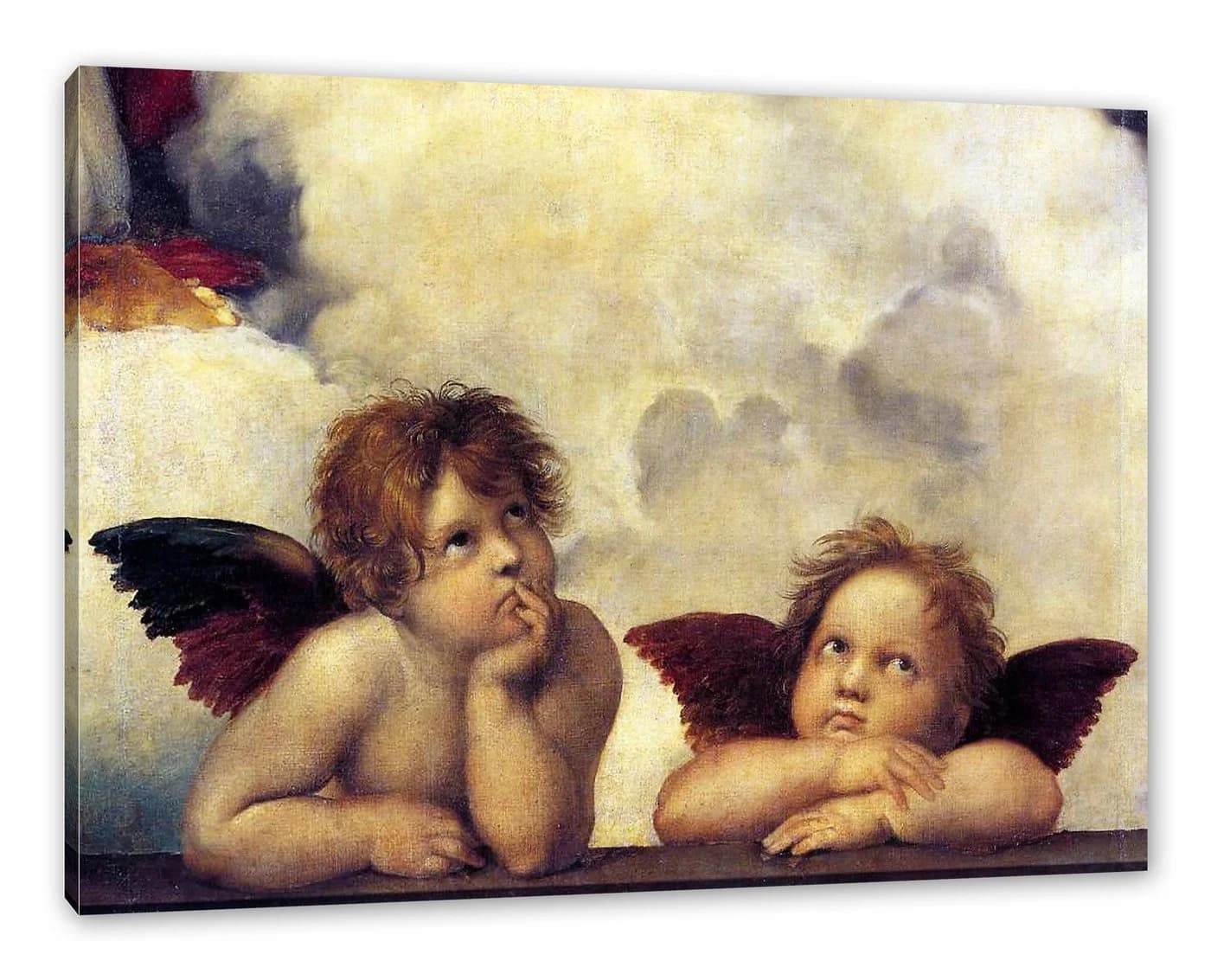 Pixxprint Leinwandbild Raffael Sixtinische Madonna Bunt - Bild 2