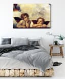 Pixxprint Leinwandbild Raffael Sixtinische Madonna Bunt Bild 3