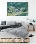 Pixxprint Leinwandbild Vincent Van Gogh Oliven-Feld Bild 3