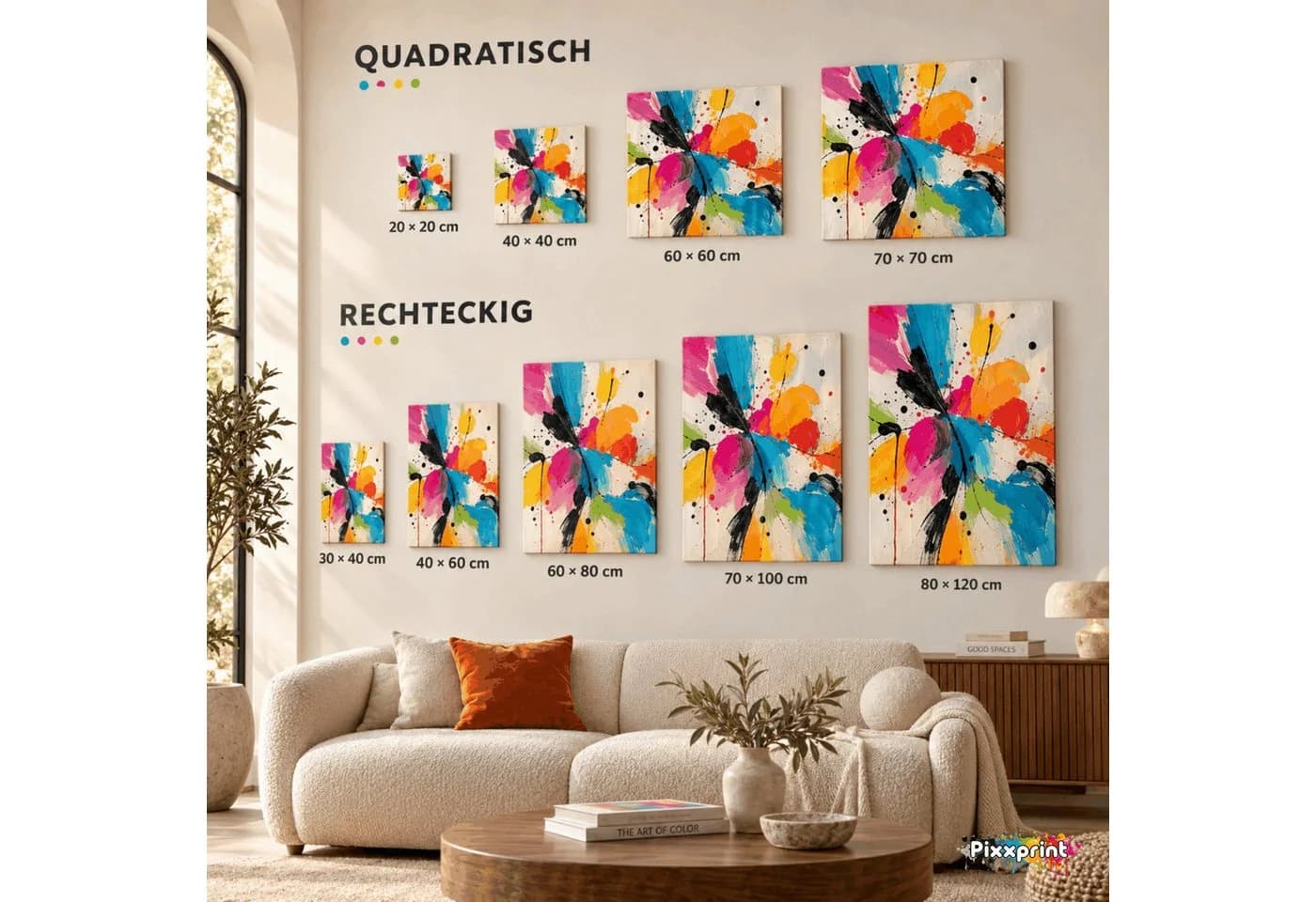 Pixxprint Leinwandbild Vincent Van Gogh Oliven-Feld - Bild 4