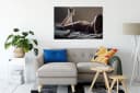 Pixxprint Leinwandbild Nackte Frau in Perlen Eingewickelt 120x80 cm Bild 1