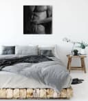 Pixxprint Leinwandbild Nackter Mann mit Frau Bunt Bild 3