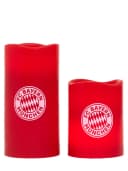 FC Bayern München LED Kerze 2er-Set Rot Flammenlos Bild 2