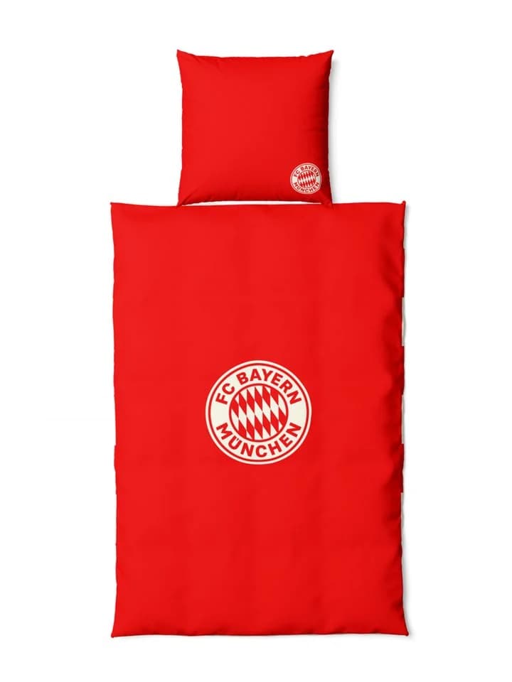 FC Bayern München Bettwäsche Microfaser Rot/Weiß
