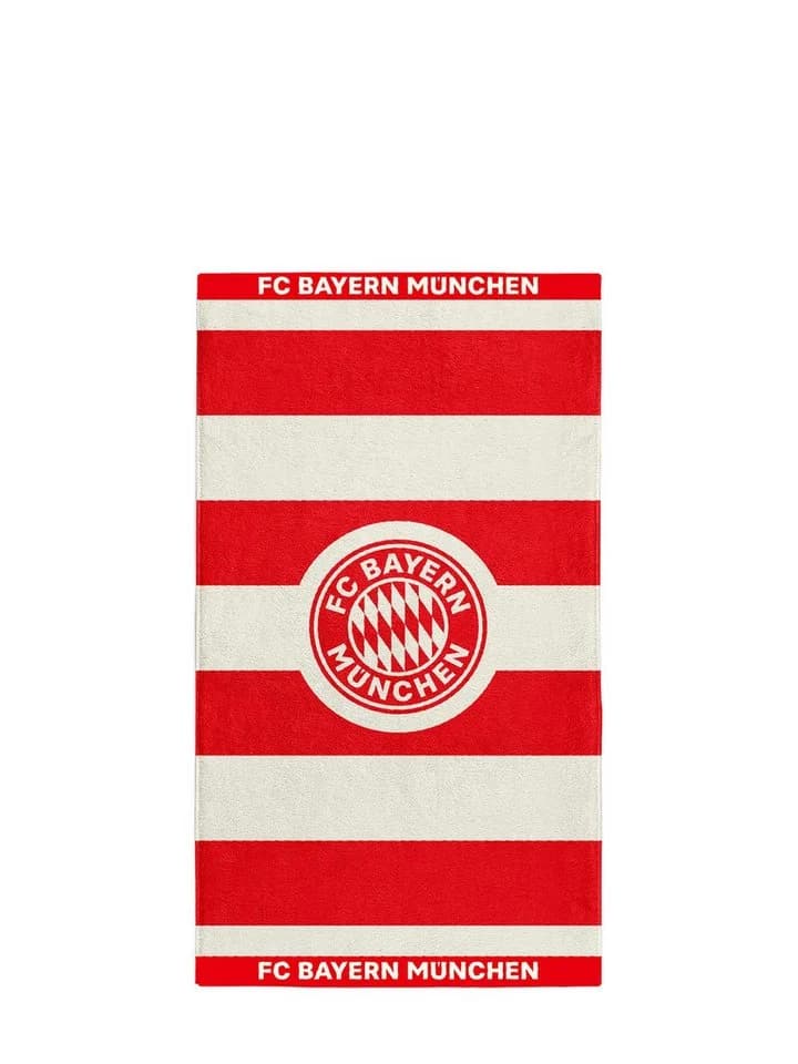 FC Bayern München Handtuch Rot-Weiß Frottier 100% Baumwolle
