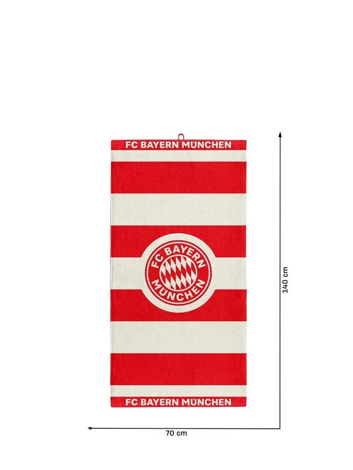 FC Bayern München Duschtuch Rot/Weiß 100% Baumwolle - Bild 4