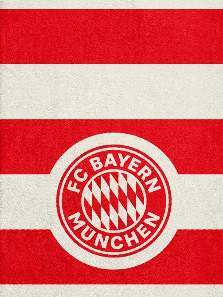 FC Bayern München Badetuch Rot/Weiß Baumwolle