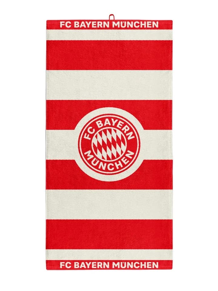 FC Bayern München Badetuch Rot/Weiß Baumwolle - Bild 2
