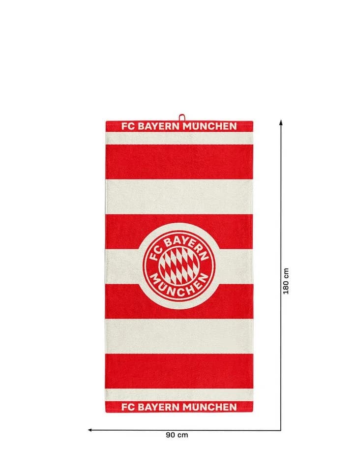 FC Bayern München Badetuch Rot/Weiß Baumwolle - Bild 3