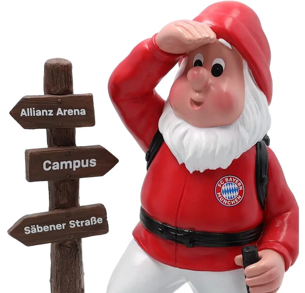 Gartenzwerg FC Bayern München oder Bergsteiger, handbemaltes Unikat