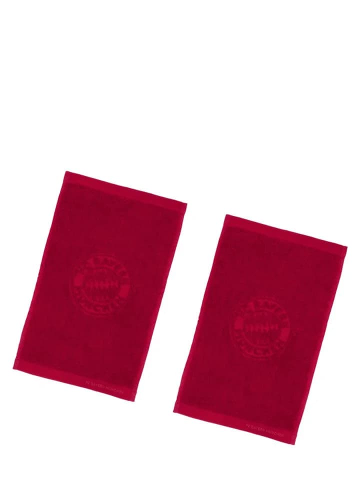 FC Bayern München Gästehandtuch 2er-Set 50x30 cm, 100% Baumwolle