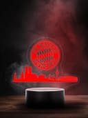 FC Bayern München LED Skyline Nachtlicht Rot USB Bild 1