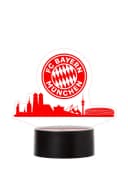 FC Bayern München LED Skyline Nachtlicht Rot USB Bild 2