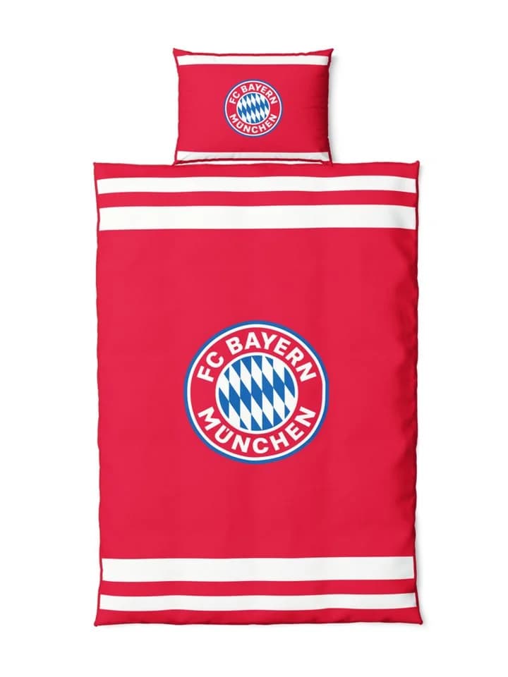FC Bayern München Bettwäsche Rot 135x200 cm Baumwolle - Bild 2