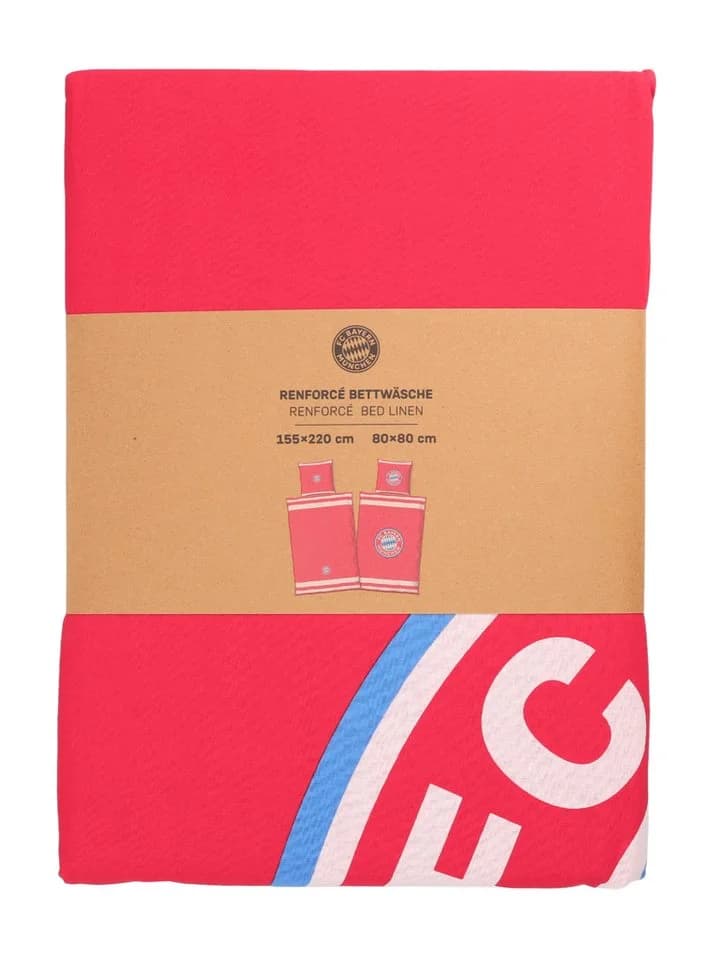 FC Bayern München Bettwäsche Rot 155x220cm Baumwolle - Bild 3