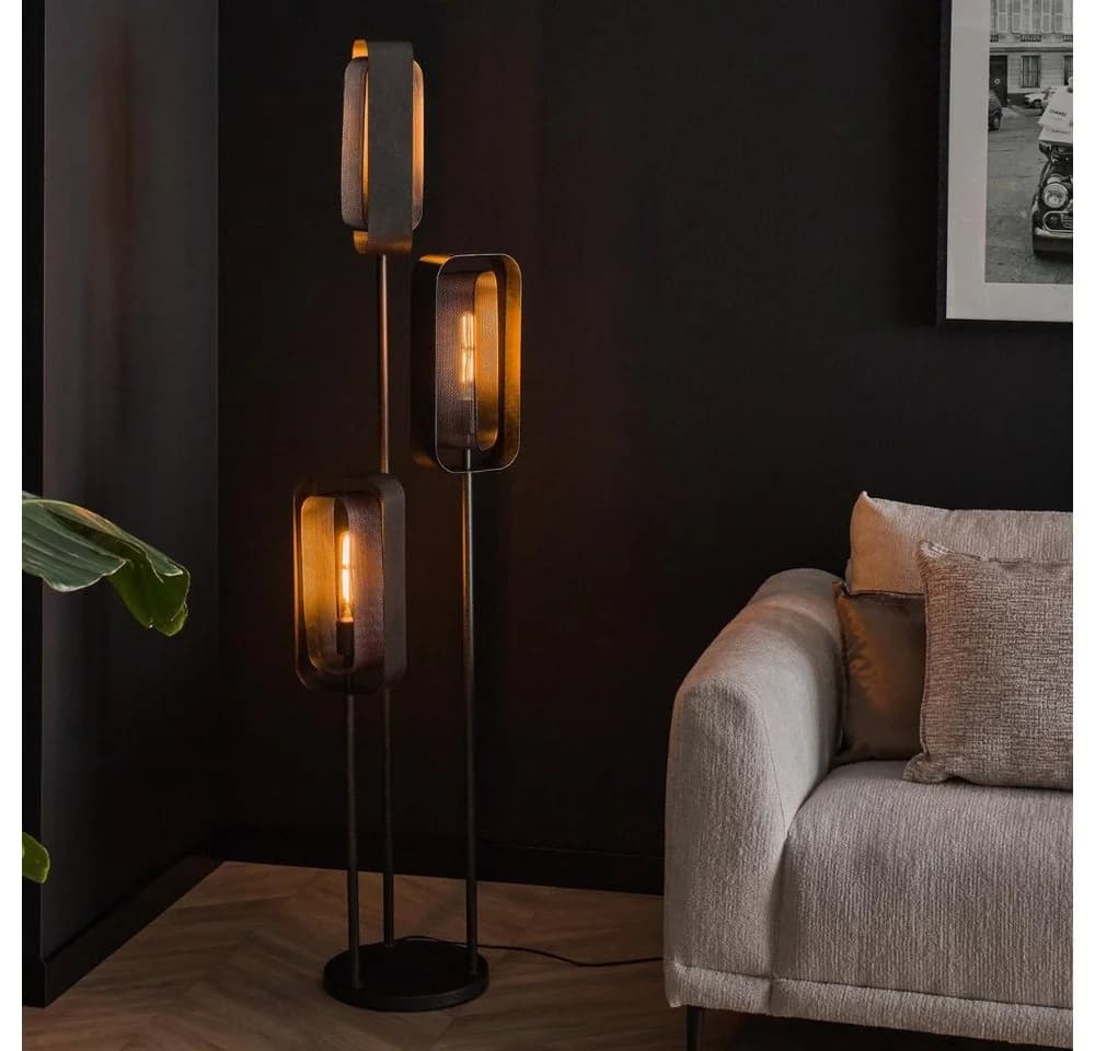 famlights Stehlampe Orson Altsilber E27 3-flammig - Bild 2